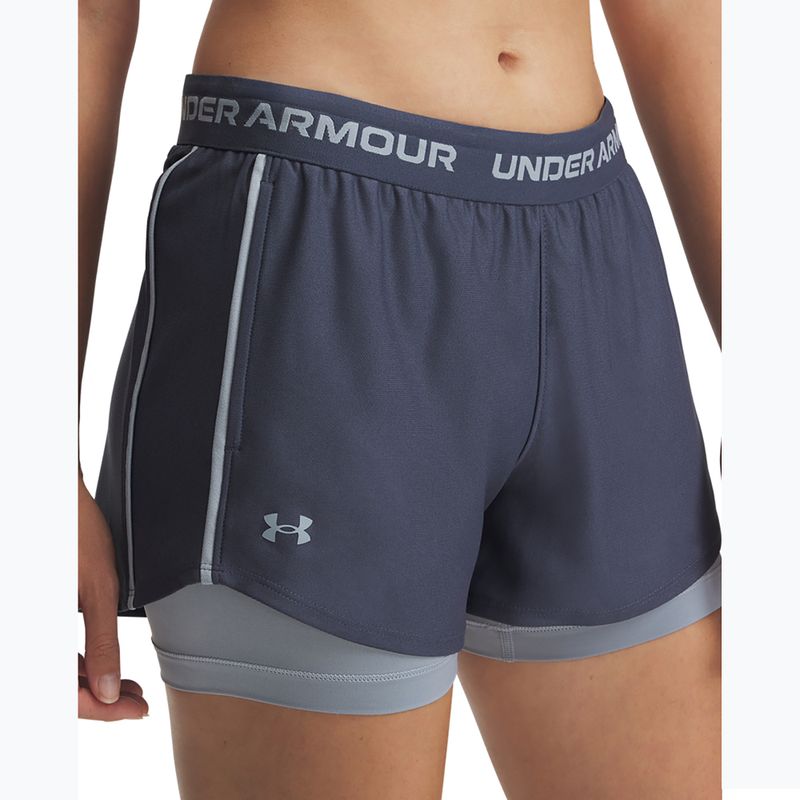 Dámské šortky Under Armour Tech Play Up 2in1 downpour gray / harbor blue / harbor blue 4