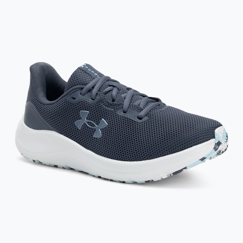Dámské běžecké boty Under Armour Charged Pursuit 4 downpour gray/downpour gray/metallic gravel
