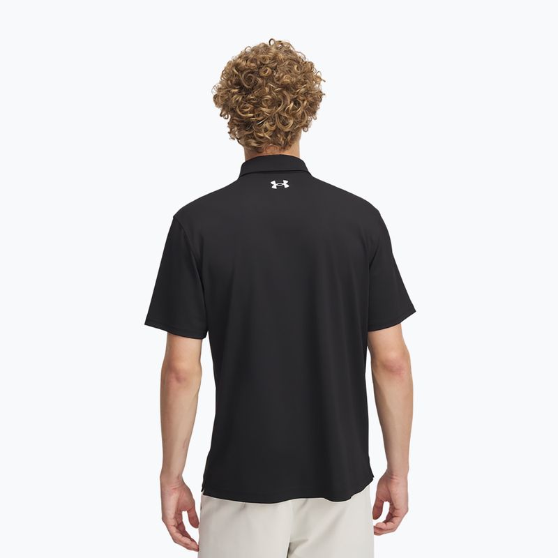 Pánská polo tričko Under Armour Tee To Green Pique Polo black/white 2