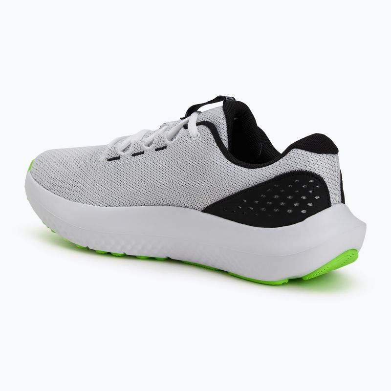 Pánské běžecké boty Under Armour Charged Surge 4 white/hyper green/black 3