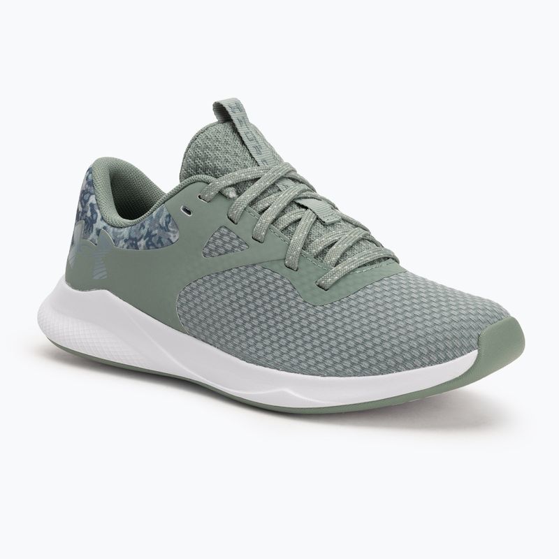 Dámské sportovní boty  Under Armour Charged Aurora 2+ silica green/white/metallic silica