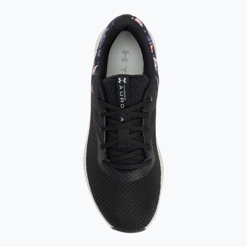 Dámské sportovní boty  Under Armour Charged Aurora 2+ black/hydro green/metallic warm silver 5