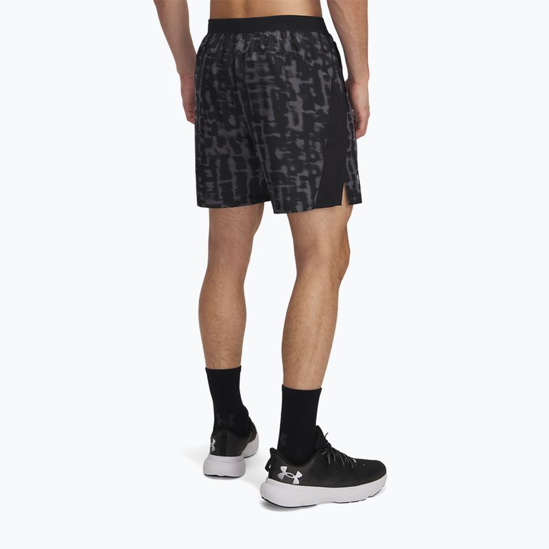 Pánské běžecké šortky Under Armour Launch 7" Print castlerock / anthracite / reflective 3