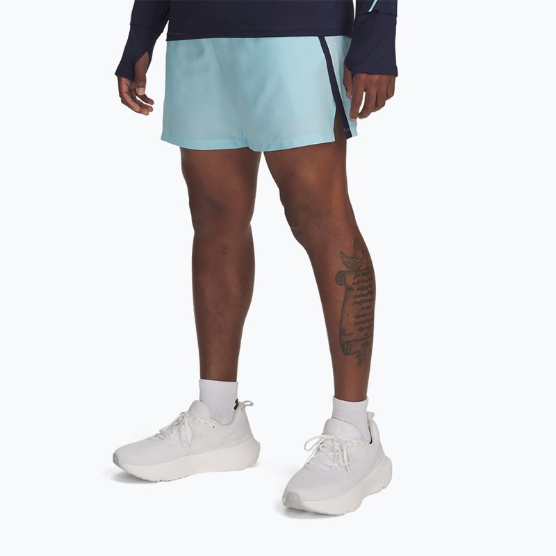 Pánské běžecké šortky Under Armour Launch 5" stream / midnight navy / reflective