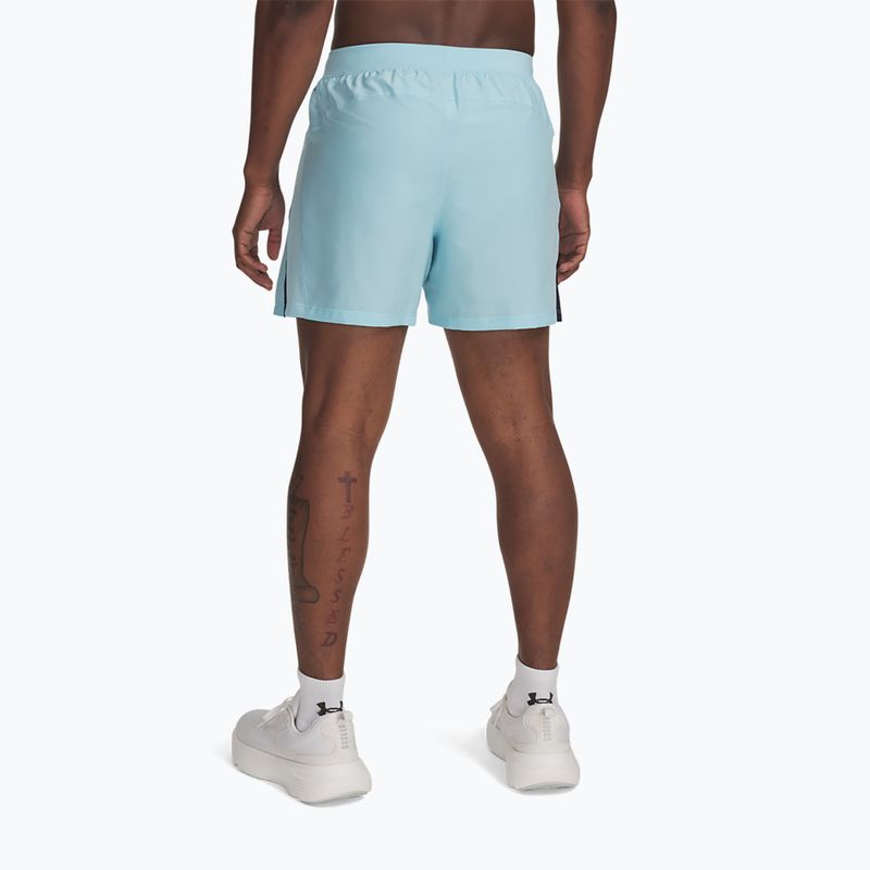 Pánské běžecké šortky Under Armour Launch 5" stream / midnight navy / reflective 3
