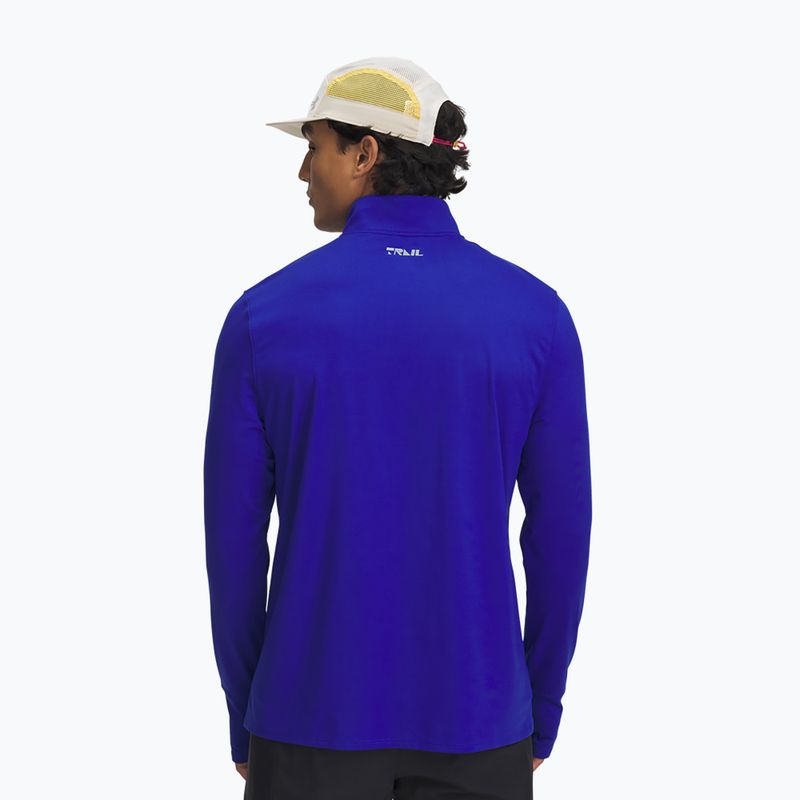 Pánská běžecká mikina Under Armour Trail Run Quarter Zip royal/reflective 2