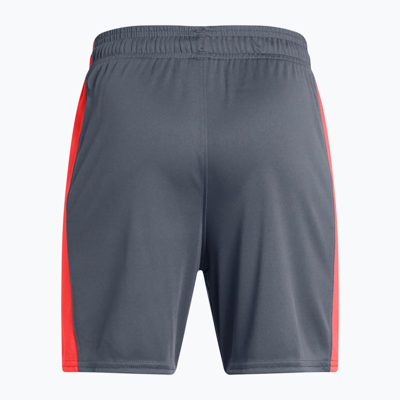 Dětské fotbalové  šortky Under Armour Challenger Knit downpour gray / fire / white 2