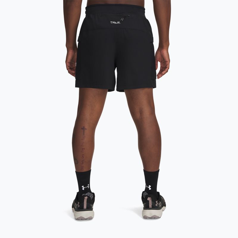Pánské běžecké šortky Under Armour Trail Run 5" black / reflective 3