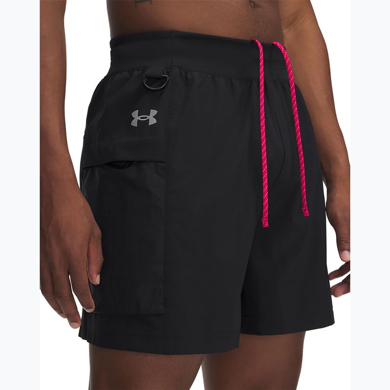 Pánské běžecké šortky Under Armour Trail Run 5" black / reflective 4