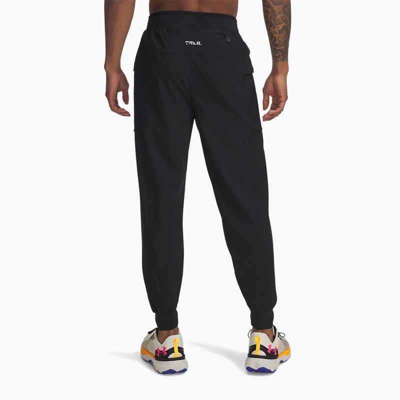 Pánské běžecké kalhoty Under Armour Trail Run black / reflective 3