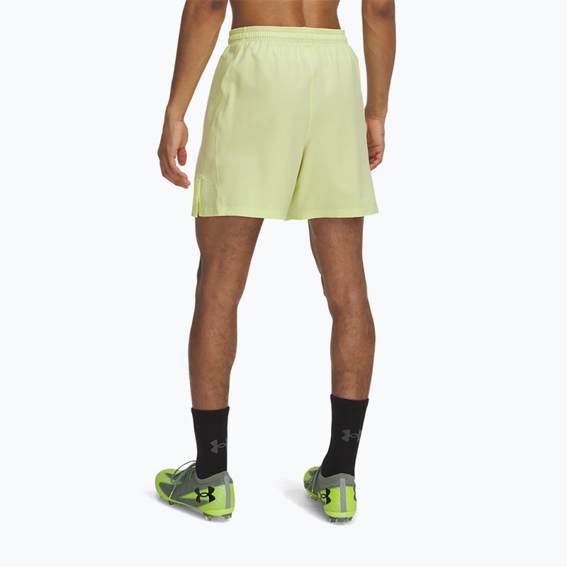 Pánské fotbalové šortky Under Armour Challenger Pro Woven sonic yellow / black 3