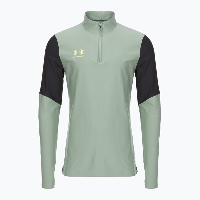 Pánská fotbalová mikina Under Armour Challenger Pro 1/4 Zip silica green / black / sonic yellow 4