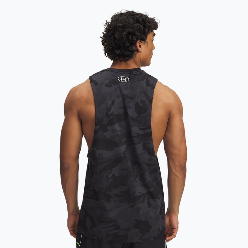 Pánské tričko Under Armour Project Rock Camo Tank anthracite/black/hyper green 2