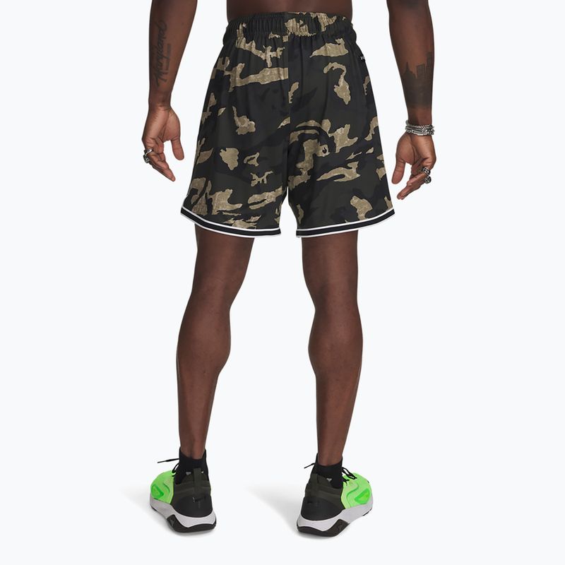 Pánské šortky Under Armour Project Rock Mesh baroque green / white 3