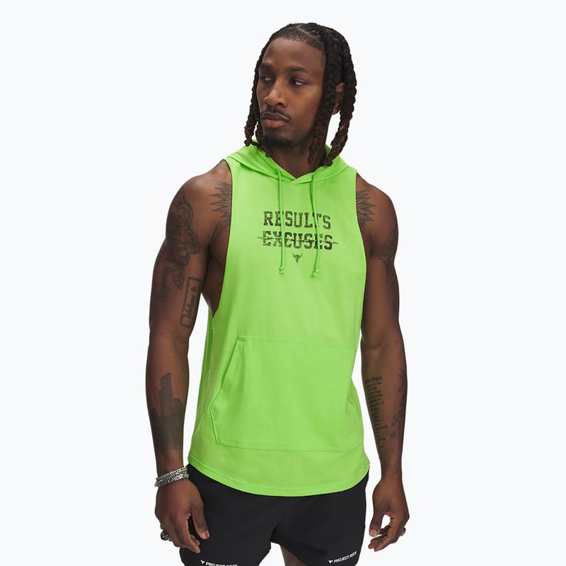 Pánská mikina Under Armour Project Rock Wire SL  cyber green / black
