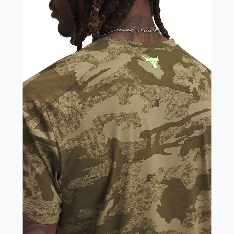 Pánské tréninkové tričko Under Armour Project Rock Iso Chill SS bayou/timberwolf taupe/baroque green 3