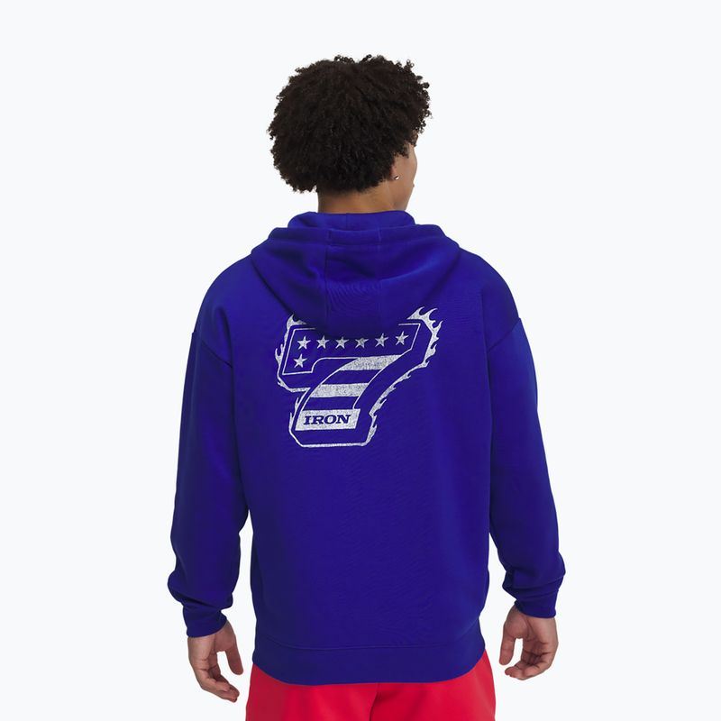 Pánská mikina Under Armour Project Rock Icon Fleece FZ royal/black/black 2
