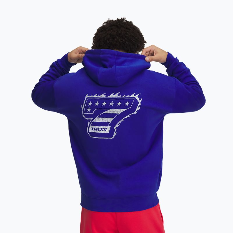 Pánská mikina Under Armour Project Rock Icon Fleece FZ royal/black/black 3