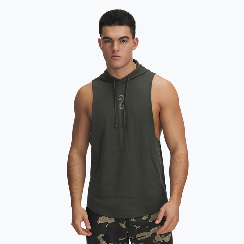 Pánská mikina Under Armour Project Rock Snake SL baroque green / bayou / white