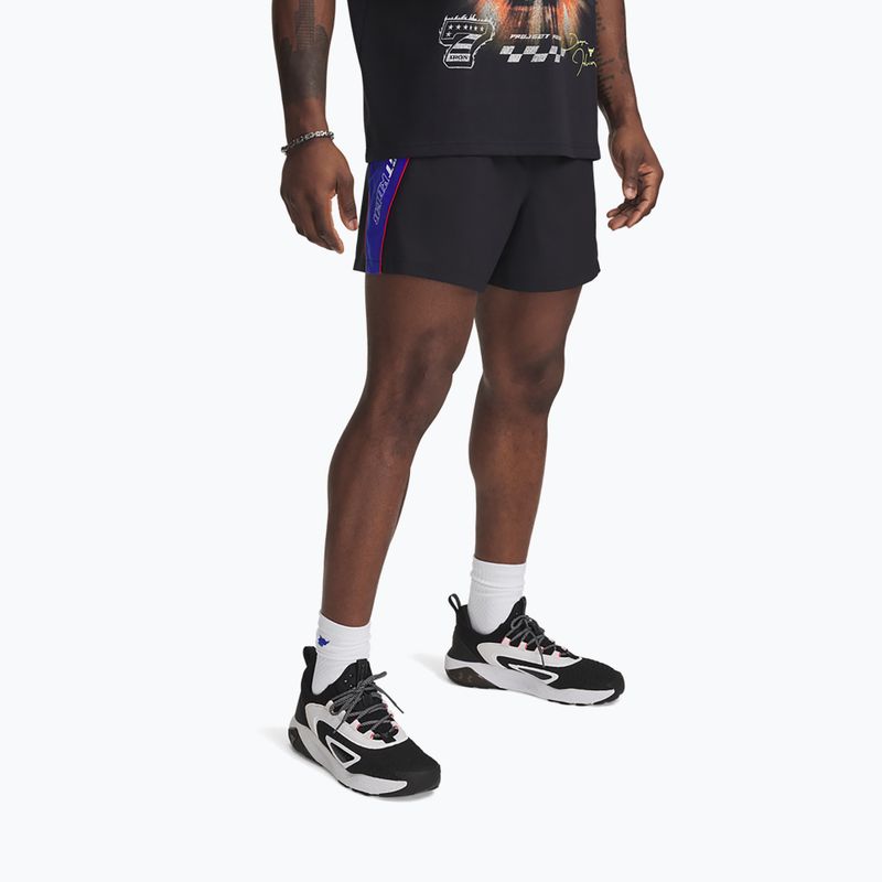 Pánské tréninkové šortky Under Armour Project Rock Colorblock Woven black