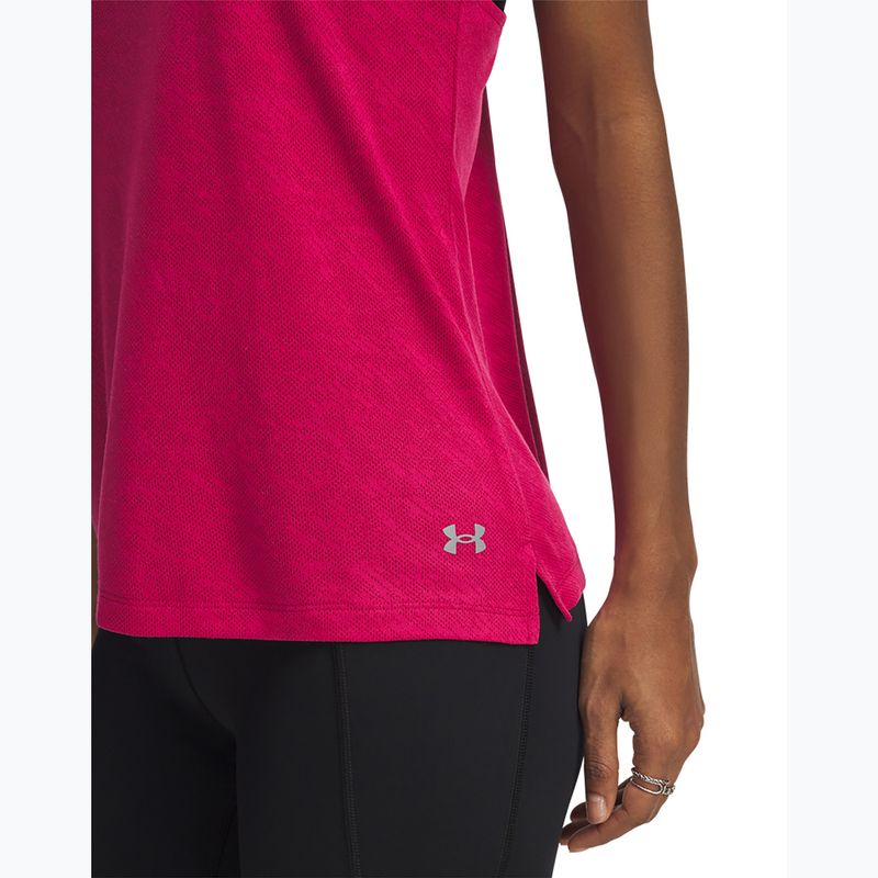 Dámské běžecké tílko tank top Under Armour Launch Camo Singlet shaded fuchsia/reflective 3