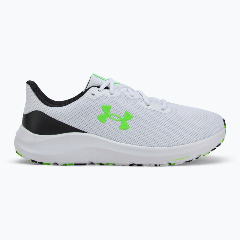 Pánské běžecké boty Under Armour Charged Pursuit 4 white/black/hyper green 2