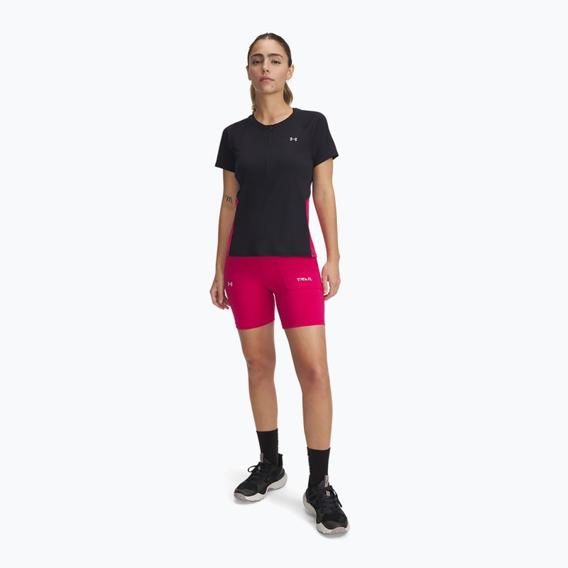 Dámské šortky Under Armour Trail Run Fitted shaded fuchsia/black 6