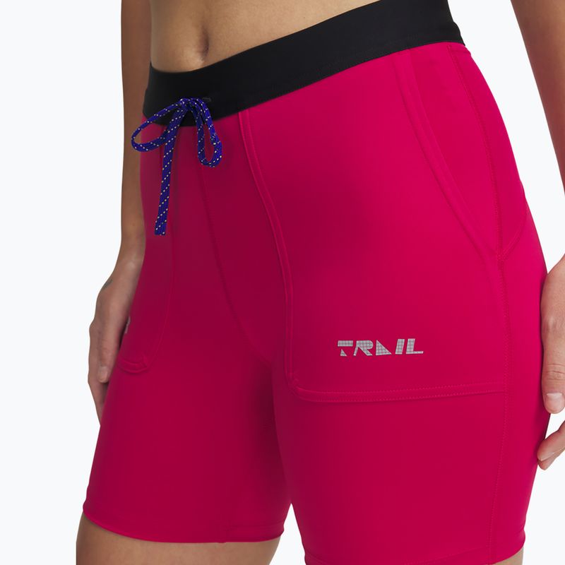 Dámské šortky Under Armour Trail Run Fitted shaded fuchsia/black 8