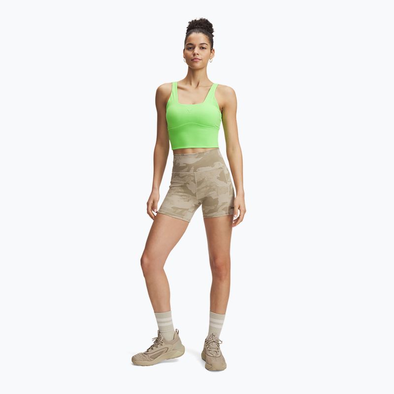 Fitness podprsenka Under Armour Project Rock Fitted Bra Tank cyber green / cyber green 2