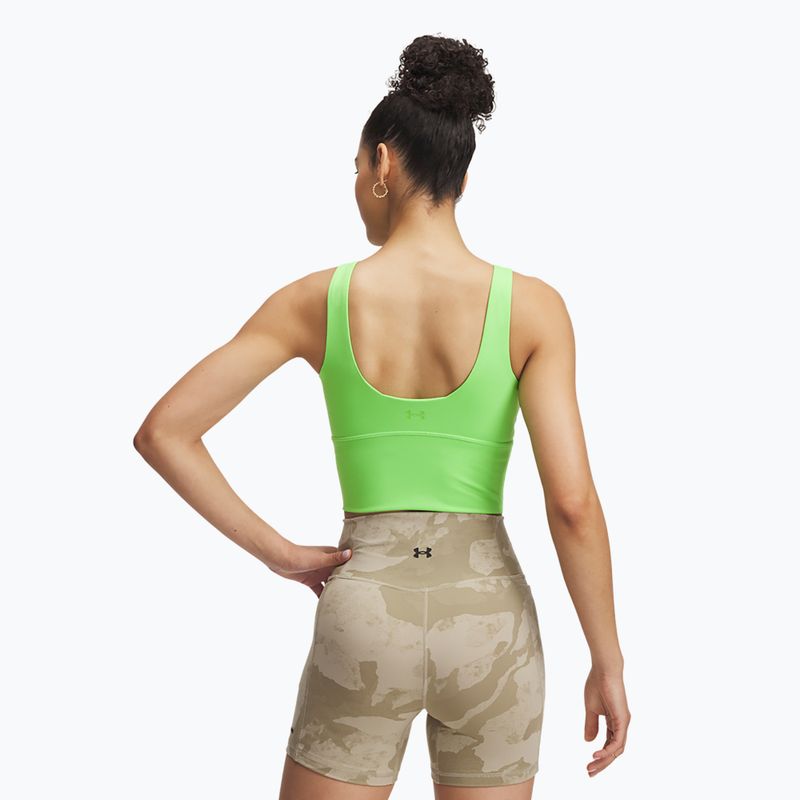 Fitness podprsenka Under Armour Project Rock Fitted Bra Tank cyber green / cyber green 3