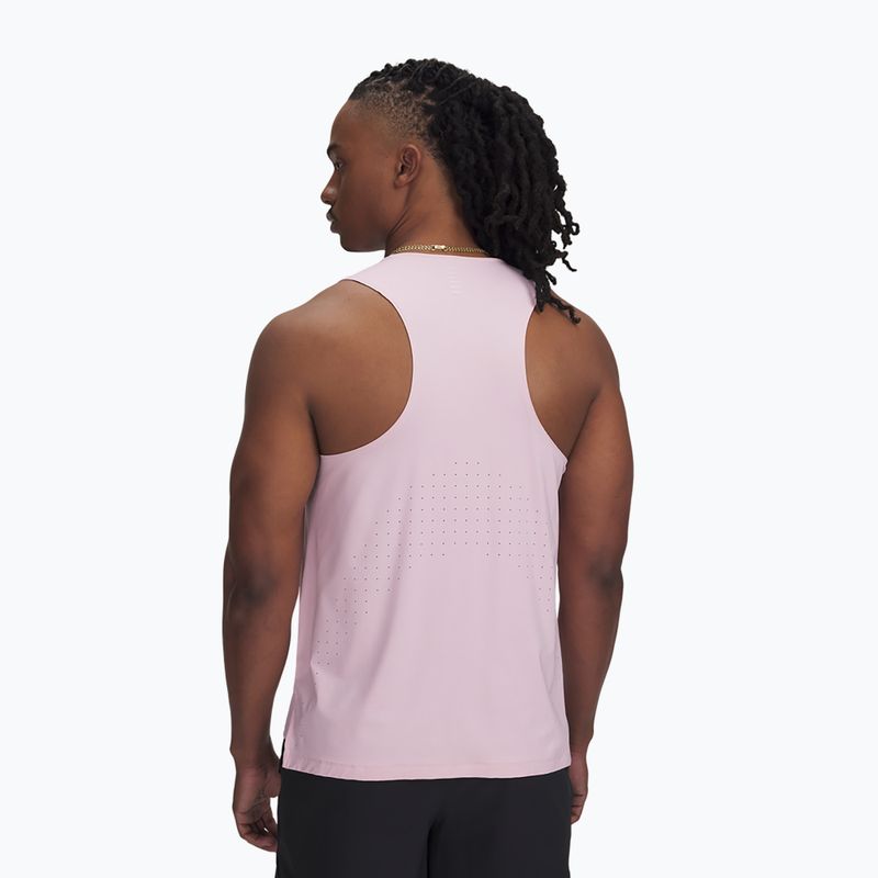 Pánské běžecké tílko tank top Under Armour Launch Elite Singlet prime pink/reflective 2