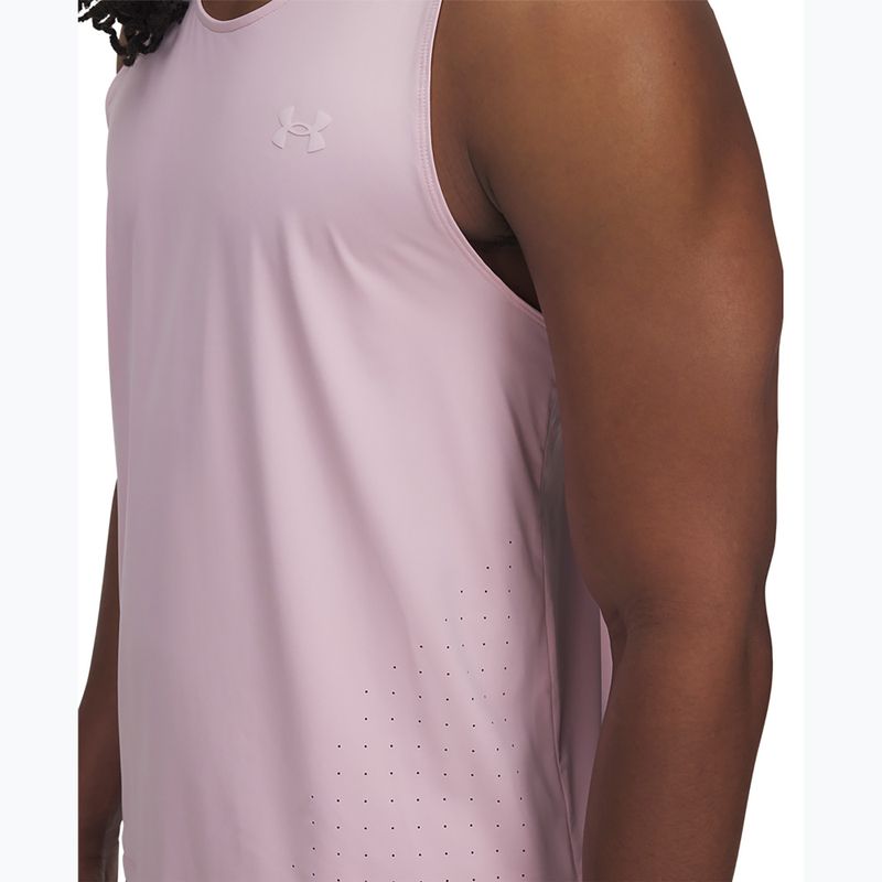 Pánské běžecké tílko tank top Under Armour Launch Elite Singlet prime pink/reflective 3
