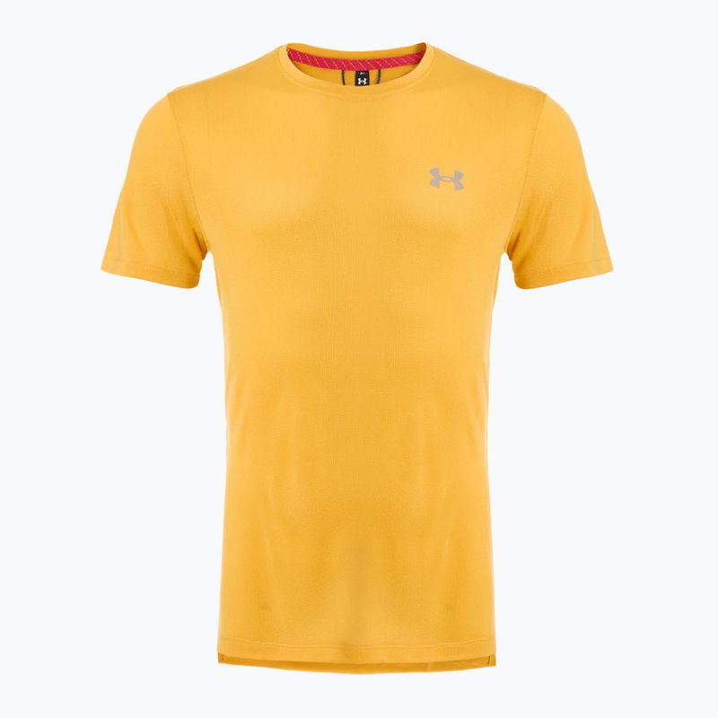 Pánské běžecké tričko Under Armour Trail Run noble gold/reflective