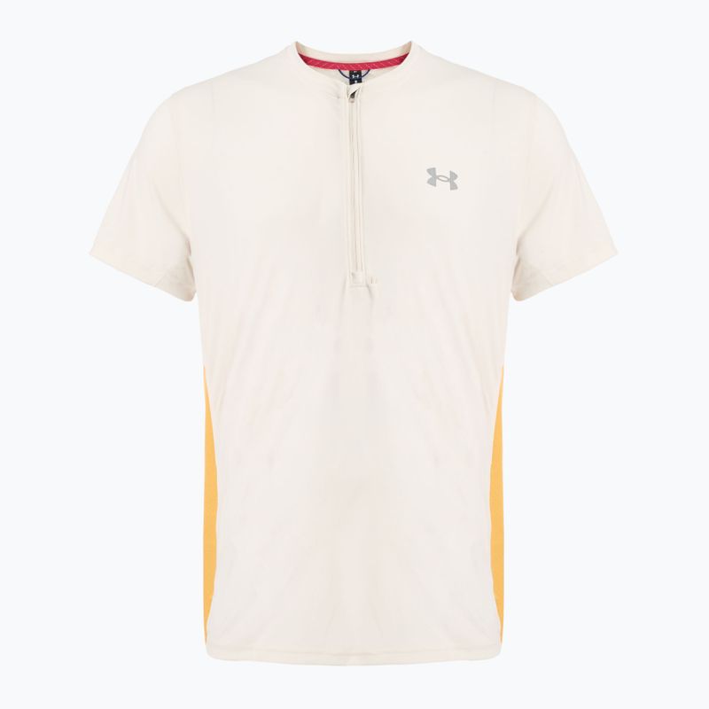 Pánské běžecké tričko Under Armour Trail Run Zip stone/noble gold/reflective