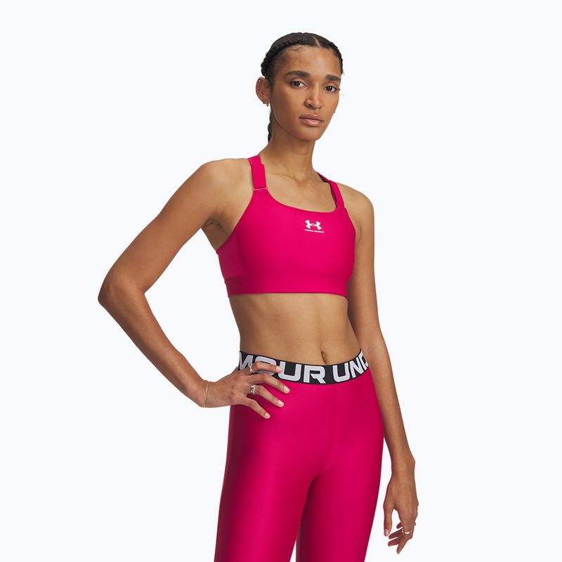 Sportovní podprsenka Under Armour HeatGear Armour High shaded fuchsia