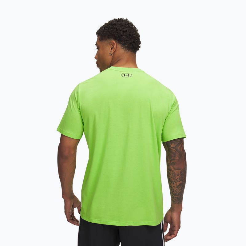 Pánské tréninkové tílko Under Armour Project Rock Payoff Graphic cyber green/black 2