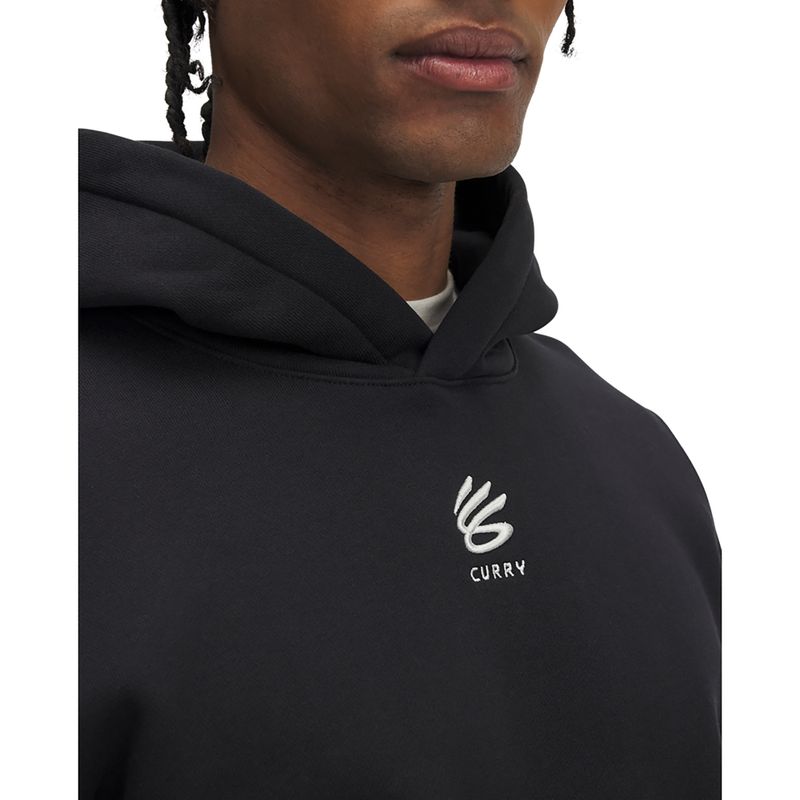 Pánská mikina Under Armour Curry Splash Hoodie black / white clay 3