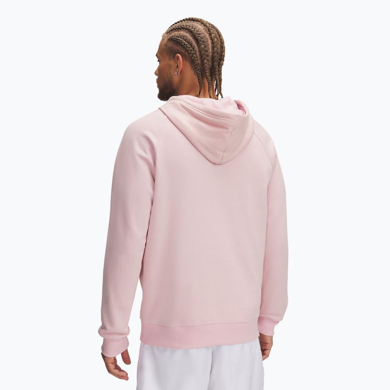 Pánská mikina Under Armour Rival Fleece Hoodie prime pink/white 2