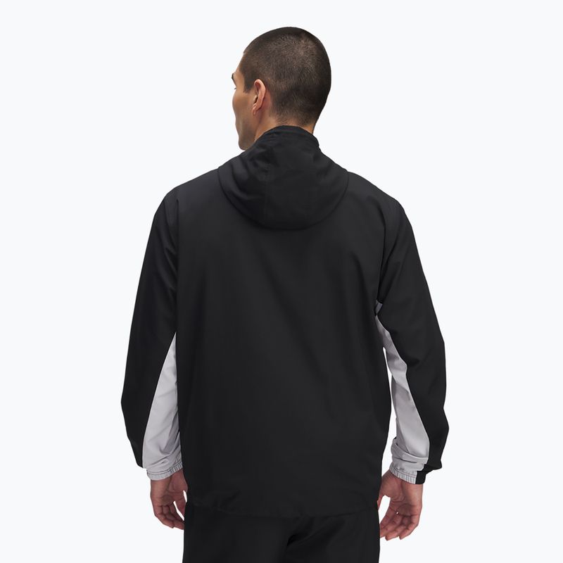 Pánská bunda Under Armour Rival Woven Windbreaker black/black/white 2