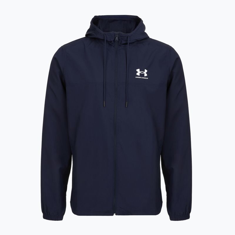 Pánská větrovka Under Armour Rival Woven Windbreaker midnight navy/midnight navy/white 3