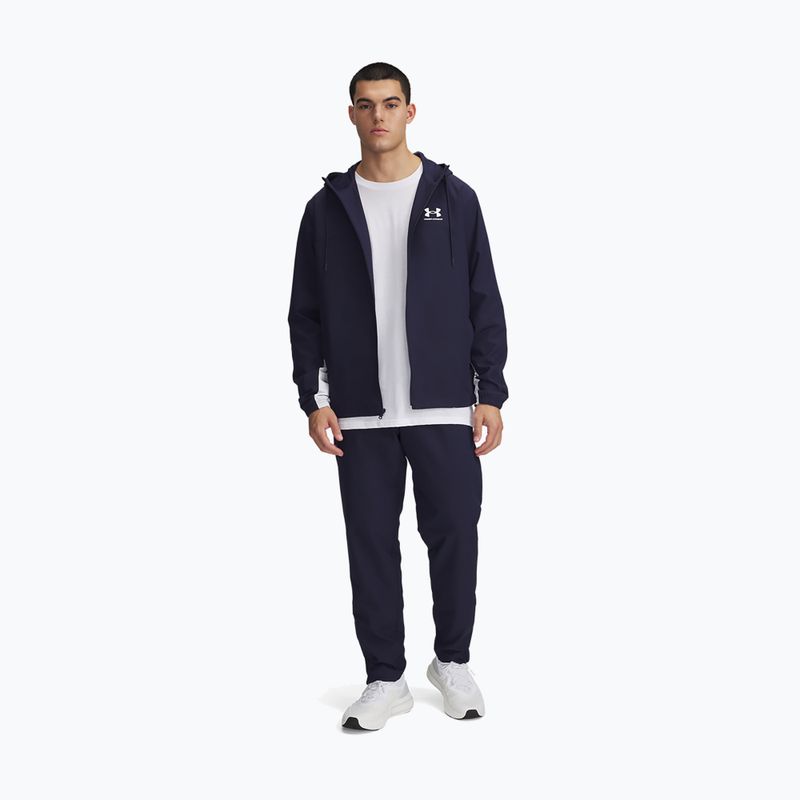 Pánské kalhoty Under Armour Rival Woven Windbreaker Pant midnight navy/midnight navy/white 2