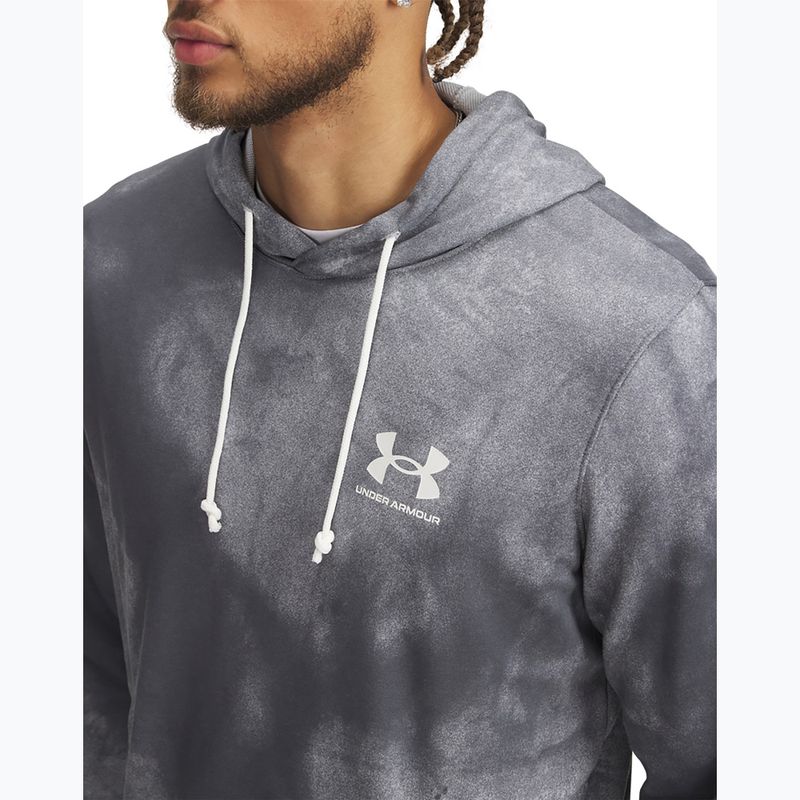 Pánská mikina Under Armour Rival Terry Printed castlerock/onyx white 3