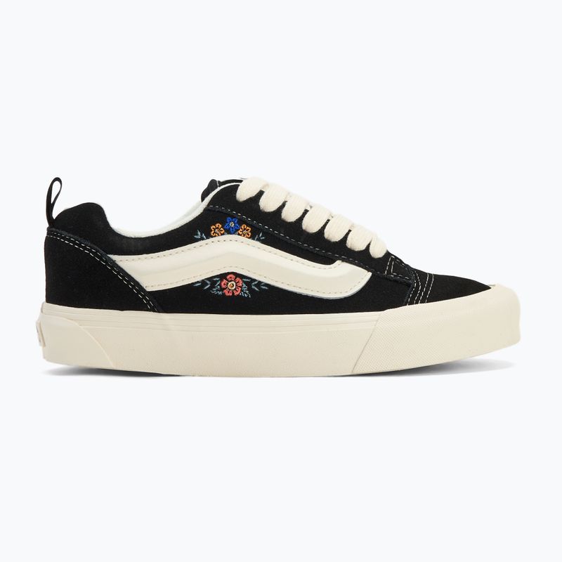 Boty  Vans Knu Skool black floral 2