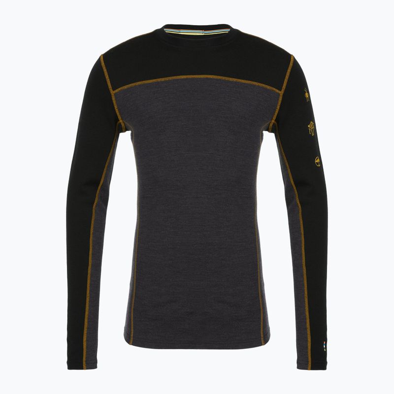 Pánské termo tričko Longsleeve Smartwool Classic Thermal Merino Base Layer Colorblock Crew Boxed charcoal/honey gold 4