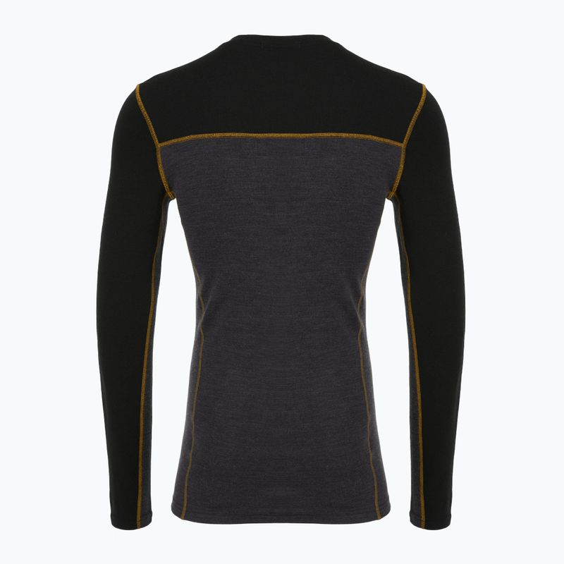 Pánské termo tričko Longsleeve Smartwool Classic Thermal Merino Base Layer Colorblock Crew Boxed charcoal/honey gold 5