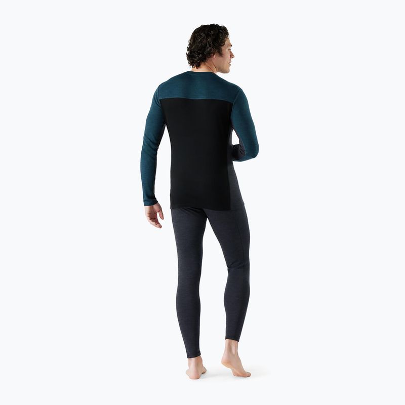 Pánské termo tričko Longsleeve Smartwool Classic Thermal Merino Base Layer Colorblock Crew Boxed twilling blue/black 2