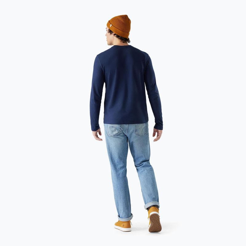 Pánské trekkingové tričko Longsleeve Smartwool Perfect Crew deep navy 2