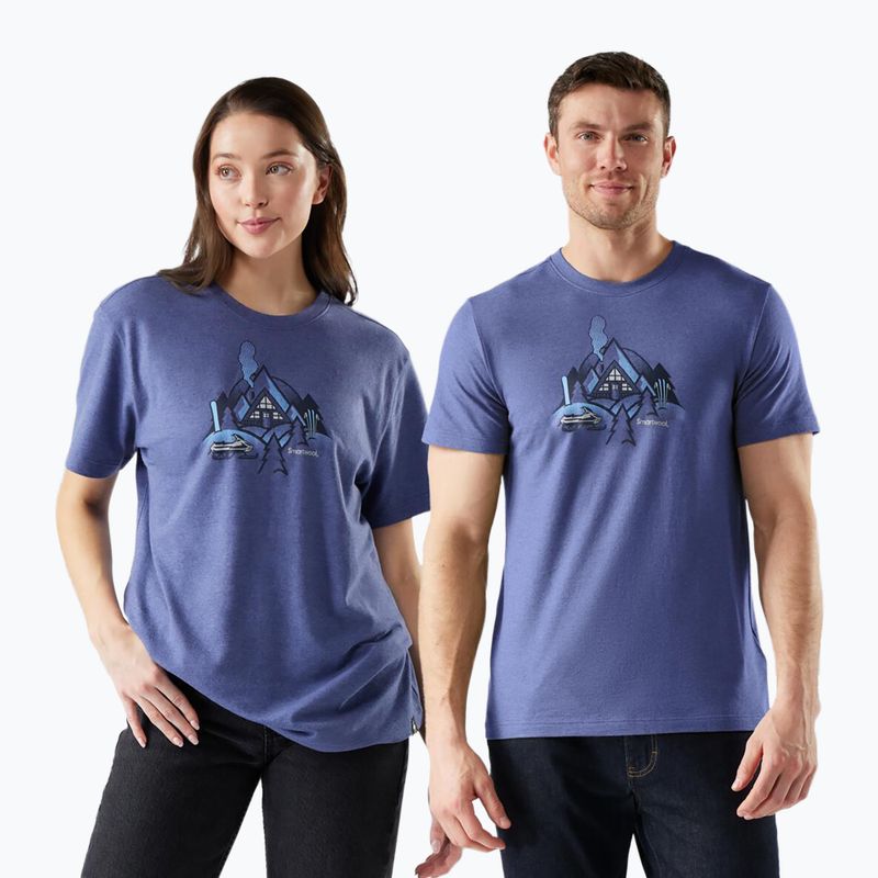 Pánské turistické tričko Smartwool Alpine A-Frame Graphic Tee nightfall blue 2