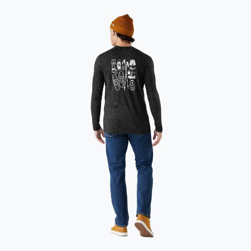 Pánské tričko Longsleeve Smartwool Merino Hemp Blend Gear Up Graphic black heather 2