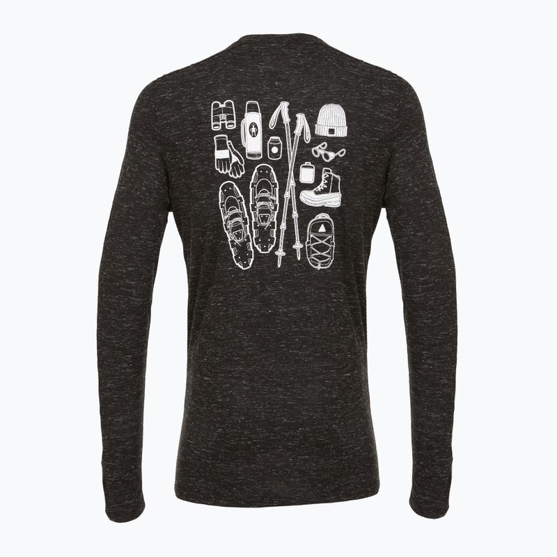 Pánské tričko Longsleeve Smartwool Merino Hemp Blend Gear Up Graphic black heather 4